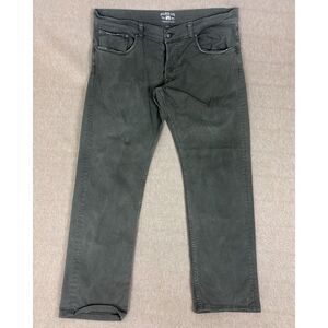 Gilded Age Pants Mens 36x34(38x30) Morrison Green Italy Stretch Button Fly Twill